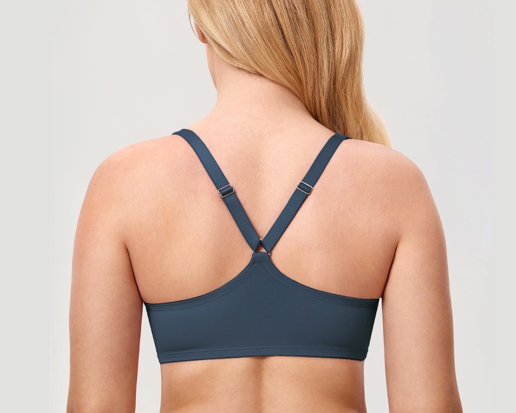 Women's Plunge Racerback Front Closure Bra Magenta Purple