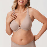 Women's Plunge Racerback Front Closure Bra Gentle Rose