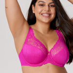 Women's Beauty Lace Bra Dark Red