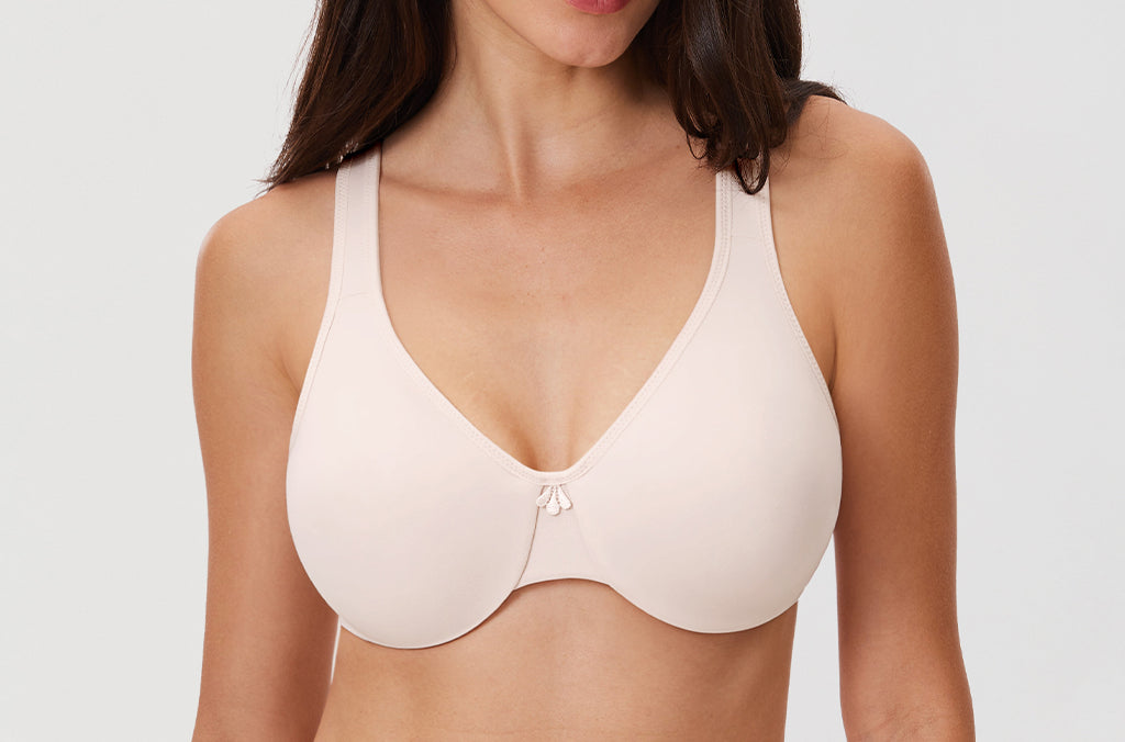 Women's Underwire Minimizer Bra Beige