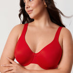 Women's Underwire Minimizer Bra Lipstick Red