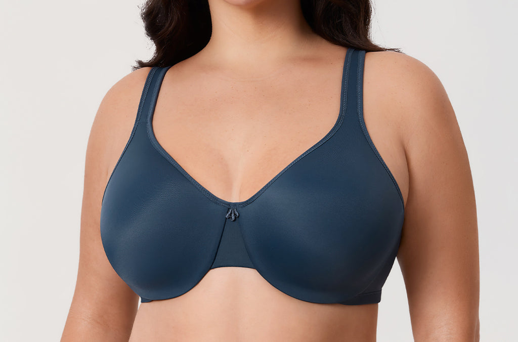 Women's Underwire Minimizer Bra Brown Violet