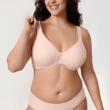 Women's Underwire Minimizer Bra Lipstick Red