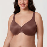 Women's Underwire Minimizer Bra Brown Violet
