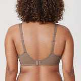 Women's Smooth Minimizer Underwire Bra Brown Purple