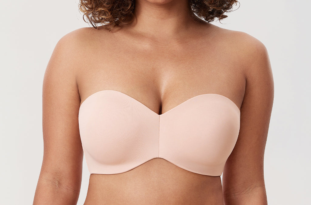 Women's Underwire Strapless Bra Gentle Rose