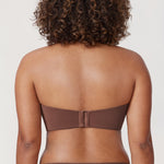 Women's Underwire Strapless Bra Brown Purple