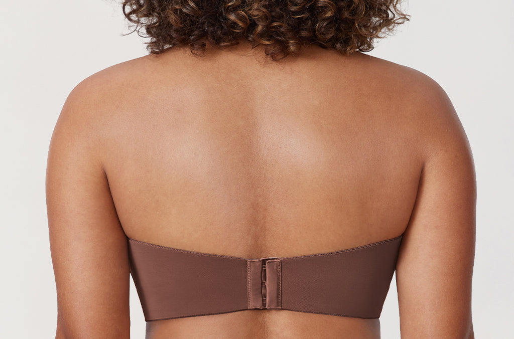 Women's Underwire Strapless Bra Brown Purple