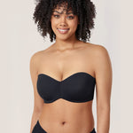 Women's Underwire Strapless Bra Brown Purple