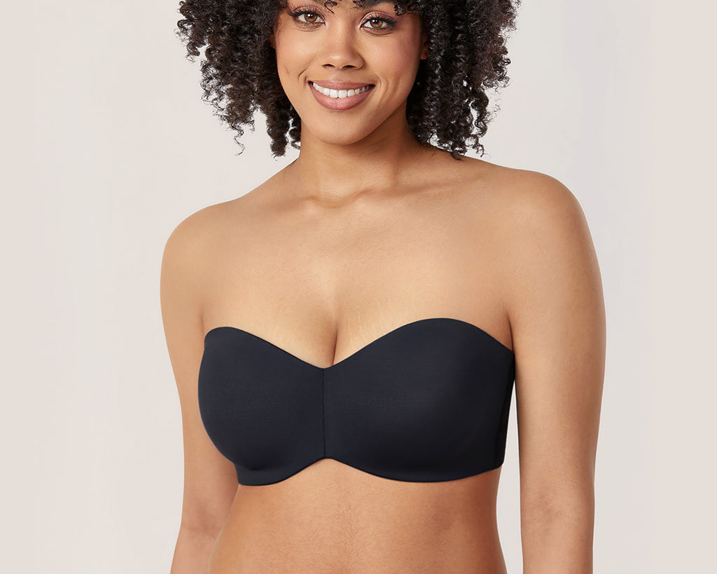 Women's Underwire Strapless Bra Brown Purple