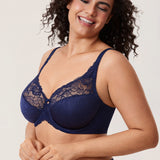 Women's Beauty Lace Bra Sky Blue