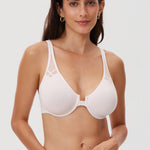 DELIMIRA Women's Front Closure Unlined Bra White