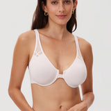 DELIMIRA Women's Front Closure Unlined Bra White