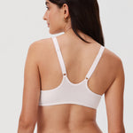 DELIMIRA Women's Front Closure Unlined Bra White