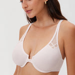 DELIMIRA Women's Front Closure Unlined Bra White