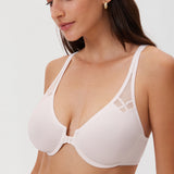 DELIMIRA Women's Front Closure Unlined Bra White