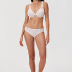 DELIMIRA Women's Front Closure Unlined Bra White