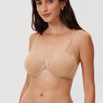 DELIMIRA Women's Front Closure Unlined Bra Beige