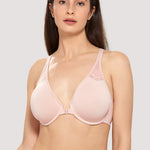 DELIMIRA Women's Front Closure Unlined Bra Beige