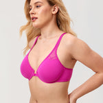 DELIMIRA Women's Front Closure Unlined Bra White