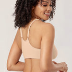DELIMIRA Women's Front Closure Unlined Bra Beige