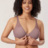 DELIMIRA Women's Front Closure Unlined Bra Beige