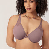 DELIMIRA Women's Front Closure Unlined Bra Beige