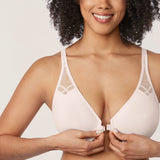 DELIMIRA Women's Front Closure Unlined Bra Beige