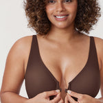Women's Seamless U-back Front Closure Bra Beige