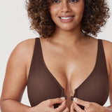 Women's Seamless U-back Front Closure Bra Beige