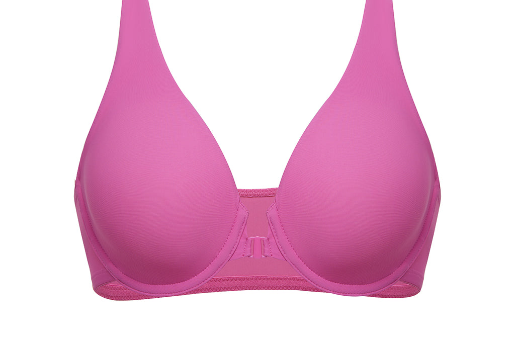 Women's Seamless U-back Front Closure Bra Lipstick Red