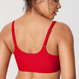 Women's Seamless U-back Front Closure Bra Lipstick Red