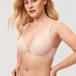 Women's Seamless U-back Front Closure Bra Beige