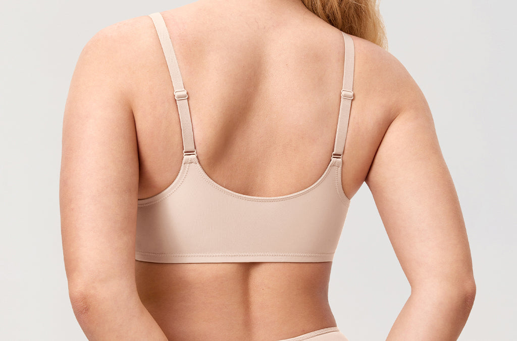 Women's Seamless U-back Front Closure Bra Beige