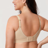 Women's Full Coverage Wireless Unlined Bra Light Oatmeal