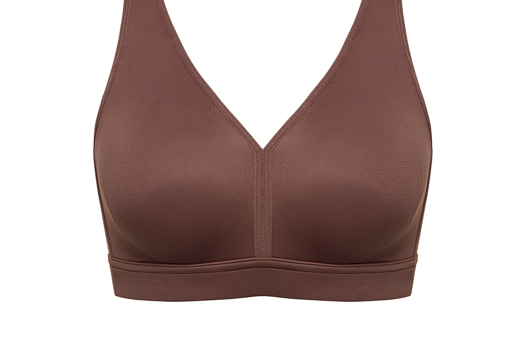 Women's Full Coverage Wireless Unlined Bra Light Oatmeal