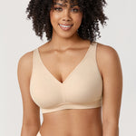 Women's Full Coverage Wireless Unlined Bra White