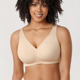 Women's Full Coverage Wireless Unlined Bra White
