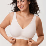 Women's Full Coverage Wireless Unlined Bra White