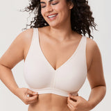 Women's Full Coverage Wireless Unlined Bra White