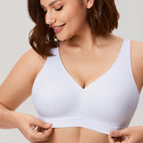 Women's Full Coverage Wireless Unlined Bra White