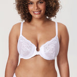 Women's Vintage Lace Front Closure Bra Beige