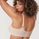 Women's Vintage Lace Front Closure Bra Beige