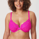 Women's Vintage Lace Front Closure Bra Beige