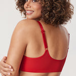 Women's Vintage Lace Front Closure Bra Lipstick Red