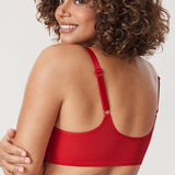 Women's Vintage Lace Front Closure Bra Lipstick Red