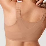 Women's Plunge Back Posture Bra Warm Beige