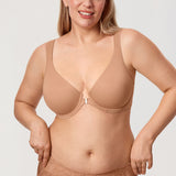 Women's Plunge Back Posture Bra Warm Beige