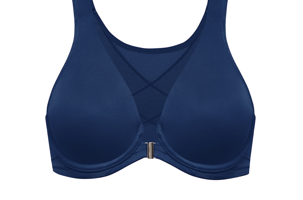 Women's Plunge Back Posture Bra Light Greenish Gray