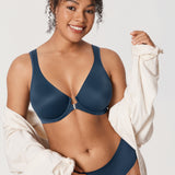 Women's Plunge Back Posture Bra Light Greenish Gray